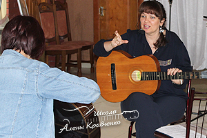 Первые уроки игры на гитаре со школой Алены Кравченко